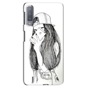 Чохол з друком для Samsung Galaxy A7-2018, A750 - (Мода) (AlphaPrint) (Фото дівчини)
