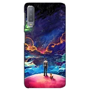 Космические Чехлы для Самсунг А7-2018, А750 (VPrint) (Галактический вид)