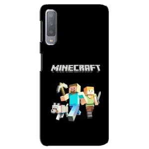 Чохол Майнкрафт на Samsung Galaxy A7-2018, A750 (AlphaPrint) Minecraft (герої Minecraft)