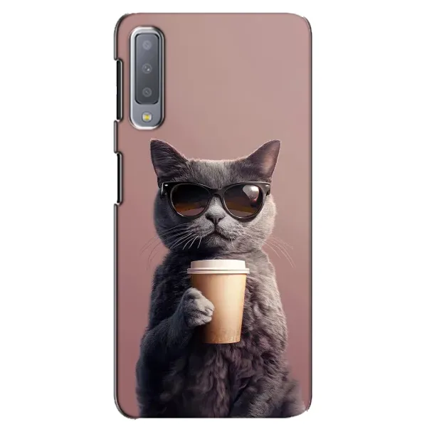 Чохол з принтом «Кіт з кавою» для Samsung Galaxy A7 2018 (A750) Чохол з принтом «Кіт з кавою» для Samsung Galaxy A7 2018 (A750)