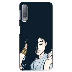 Чохол з друком для Samsung Galaxy A7-2018, A750 - (Мода) (AlphaPrint) (Гарна дівчина)