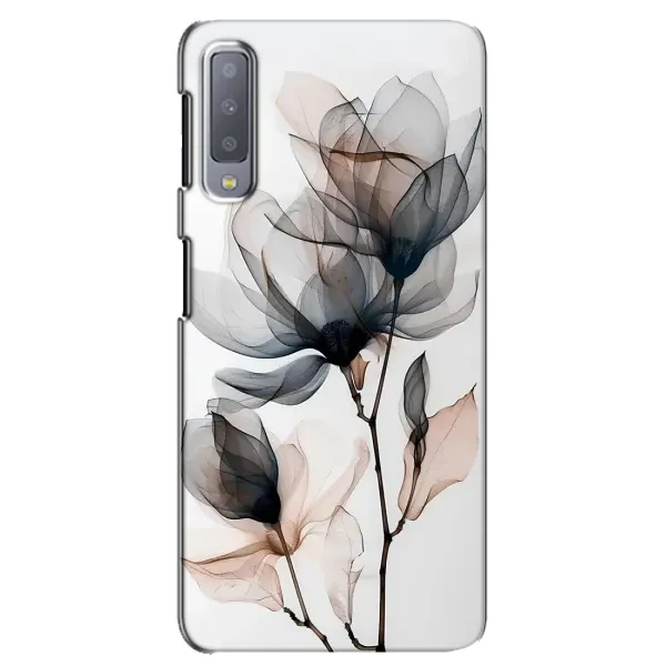 Чохол з принтом «Квіти на білому» для Samsung Galaxy A7 2018 (A750)