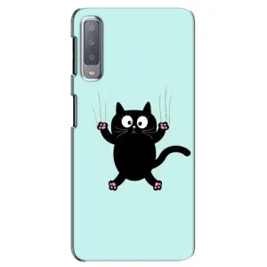 Чохол з принтом для Samsung Galaxy A7-2018, A750 (AlphaPrint) Модні коти (Падаючий кіт)