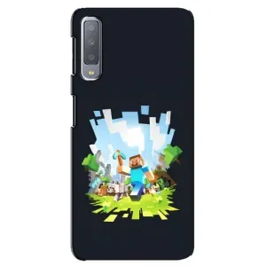 Чохол Майнкрафт на Samsung Galaxy A7-2018, A750 (AlphaPrint) Minecraft (персонажі Minecraft)