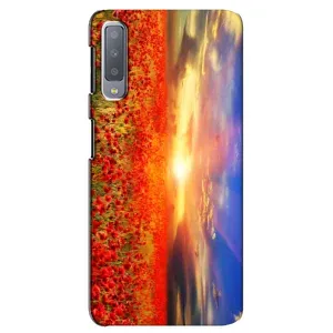 Чохол з картинкою (Стильні) Самсунг A7-2018, A750 - (AlphaPrint) (Поле тюльпанів)