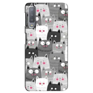 Чохли з Котиками для Samsung Galaxy A7-2018, A750 (VPrint) (Мальовані котики)