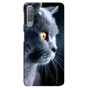 Чохли з Котиками для Samsung Galaxy A7-2018, A750 (VPrint) (Сірий Кіт)