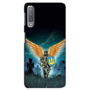 Чехлы с картинкой ЗСУ для Samsung Galaxy A7-2018, A750 (AlphaPrint) (Солдат ЗСУ)