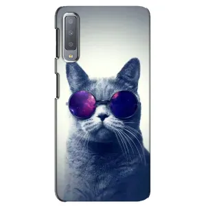 Чохол з принтом для Samsung Galaxy A7-2018, A750 (AlphaPrint) Модні коти (Стильний кіт)