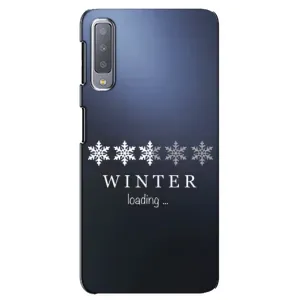 Зимні Чохли для Самсунг A7-2018, A750 - прозорий фон (Winter loading)