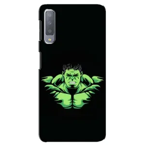 Чехлы с героями Марвел Samsung Galaxy A7-2018, A750 (VPrint) (Зелёный Халк)