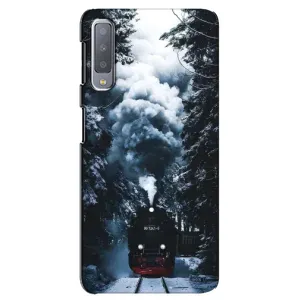 Новорічні, Святкові Чохли для Samsung Galaxy A7-2018, A750 - 2024 год (Зимовий потяг)