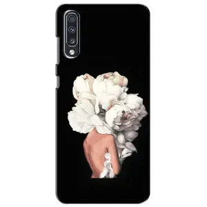 Чехлы (ART) Цветы на Samsung Galaxy A70 2019 (A705F) (VPrint) (Белые цветы)