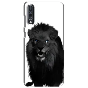 Чехлы с картинками животных Samsung Galaxy A70 2019 (A705F) (Черный ЛЕВ)