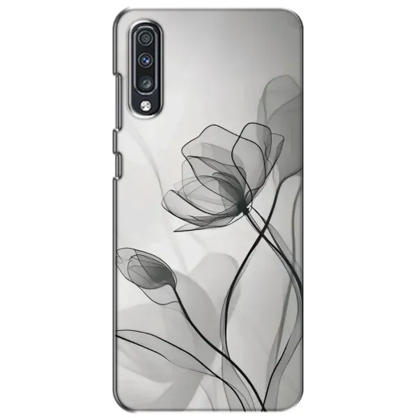 Чехол с принтом «Черные цветы» для Samsung Galaxy A70 2019 (A705F) Чехол с принтом «Черные цветы» для Samsung Galaxy A70 2019 (A705F)