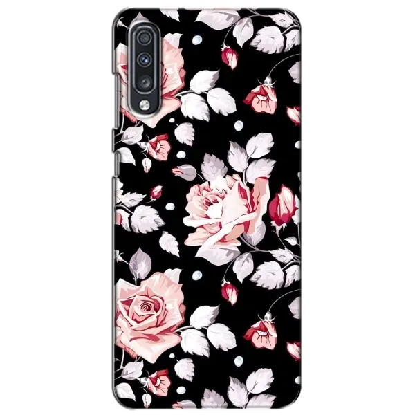 Чехол с принтом «Цветочки на черном» для Samsung Galaxy A70 2019 (A705F) Чехол с принтом «Цветочки на черном» для Samsung Galaxy A70 2019 (A705F)