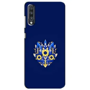 Чехлы для Samsung Galaxy A70 2019 (A705F) Укр. Символика (AlphaPrint) (Цветочный Герб)