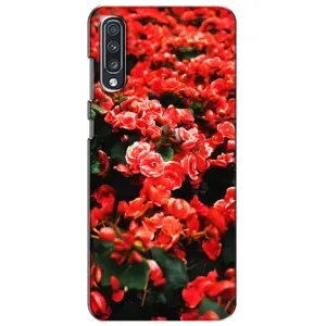 Чехлы с Цветами для Samsung Galaxy A70 2019 (A705F) (VPrint) (Цветы красные)