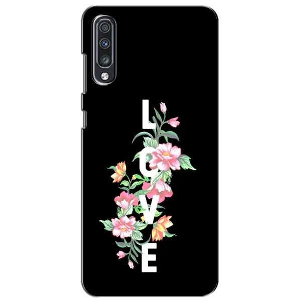Чехол с принтом «Цветы LOVE» для Samsung Galaxy A70 2019 (A705F)