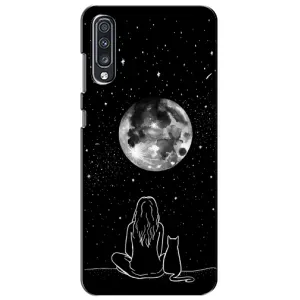Чохол з малюнком кіт на Samsung Galaxy A70 2019 (A705F) (Дівчина з котом)