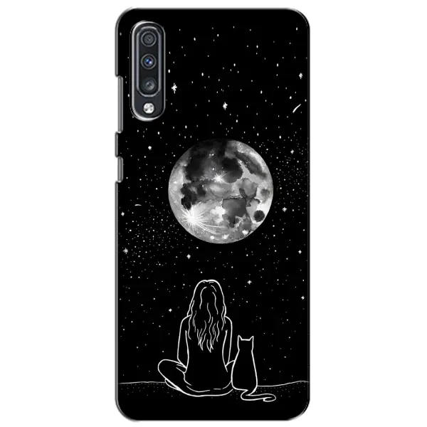 Чохол з принтом «Дівчина з котом» для Samsung Galaxy A70 2019 (A705F)