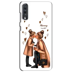Чехол с печатью для Samsung Galaxy A70 2019 (A705F) - (Мама с ребенком) (AlphaPrint) (Дочка и мама)