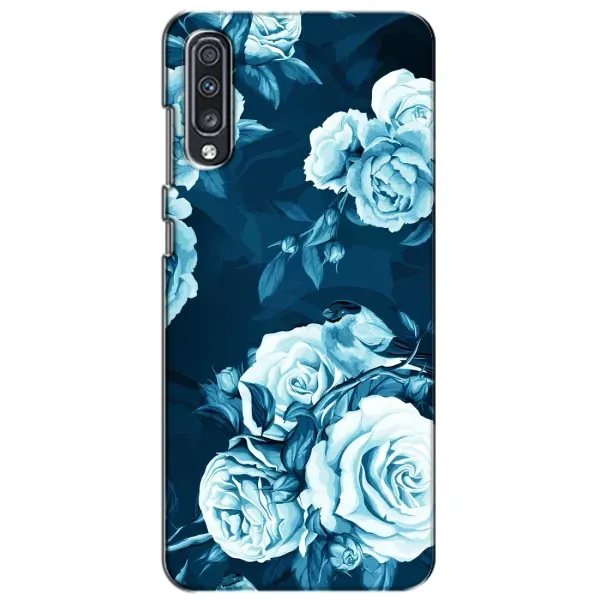 Чехол с принтом «Голубые Бутоны» для Samsung Galaxy A70 2019 (A705F)