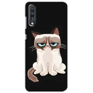 Чехол с принтом для Samsung Galaxy A70 2019 (A705F) (AlphaPrint) Модные коты (Грустный кот)