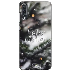 Новогодние, Праздничные Чехлы для Samsung Galaxy A70 2019 (A705F) - 2024 год (Hello winter)