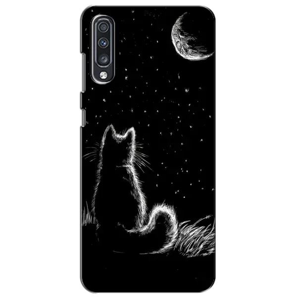 Чехол с принтом «Котик и луна» для Samsung Galaxy A70 2019 (A705F) Чехол с принтом «Котик и луна» для Samsung Galaxy A70 2019 (A705F)