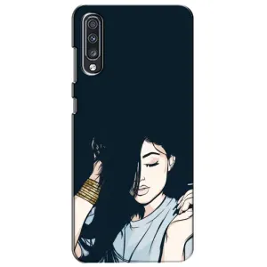 Чехол с печатью для Samsung Galaxy A70 2019 (A705F) - (Мода) (AlphaPrint) (Красивая девочка)