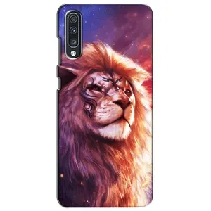 Чехол со Львом для Samsung Galaxy A70 2019 (A705F) (VPrint) (Красочный Лев)