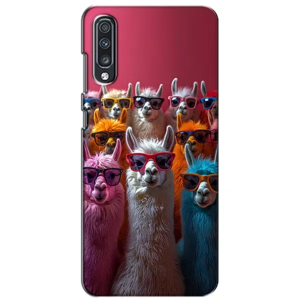 Чехол с принтом «Ламы в очках» для Samsung Galaxy A70 2019 (A705F)