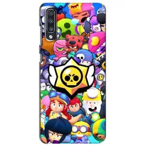 Чехол для Samsung Galaxy A70 2019 (A705F) Бравл Старс (VPrint) (Лого Brawl Stars)