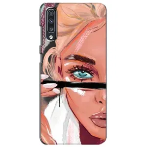 Чехол с печатью для Samsung Galaxy A70 2019 (A705F) - (Мода) (AlphaPrint) (Макияж)
