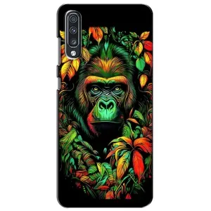 Чехол с Обезьянами Samsung Galaxy A70 2019 (A705F) - (AlphaPrint) (Обезьяна в тропиках)