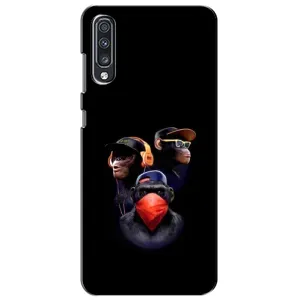 Чехол с Обезьянами Samsung Galaxy A70 2019 (A705F) - (AlphaPrint) (Три обезьяны)