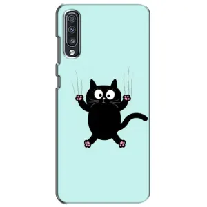 Чехол с принтом для Samsung Galaxy A70 2019 (A705F) (AlphaPrint) Модные коты (Падающий кот)