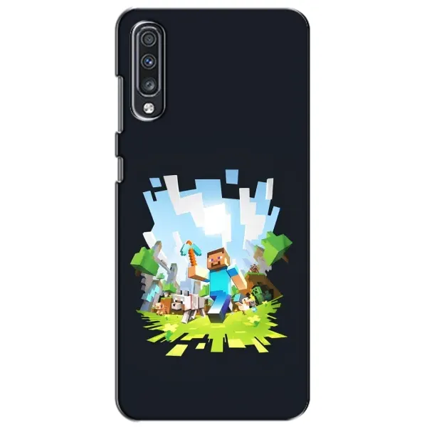 Чехол с принтом «персонажи Minecraft» для Samsung Galaxy A70 2019 (A705F)