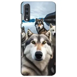 Чехол с Хаски для Samsung Galaxy A70 2019 (A705F) - (AlphaPrint) (Селфи ХАски)