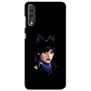 Чехлы Венсдей на Samsung Galaxy A70 2019 (A705F) Уэнсдей (AlphaPrint) (серьезная Уэнздей)