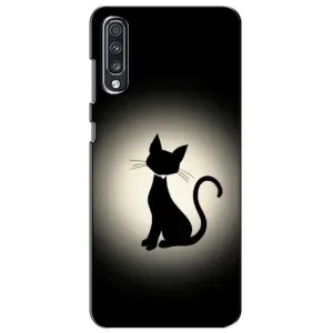 Чехол с принтом для Samsung Galaxy A70 2019 (A705F) (AlphaPrint) Модные коты (Силуэт котика)