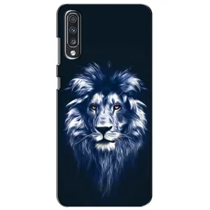Чехол со Львом для Samsung Galaxy A70 2019 (A705F) (VPrint) (Синий Лев)