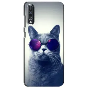 Чехол с принтом для Samsung Galaxy A70 2019 (A705F) (AlphaPrint) Модные коты (Стильный кот)