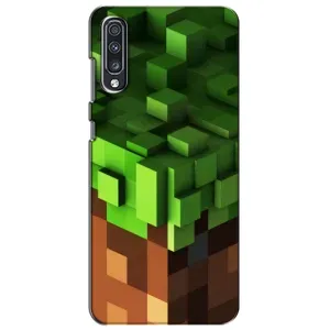 Чехол Майнкрафт на Samsung Galaxy A70 2019 (A705F) (AlphaPrint) Minecraft (текстура Майнкрафт)