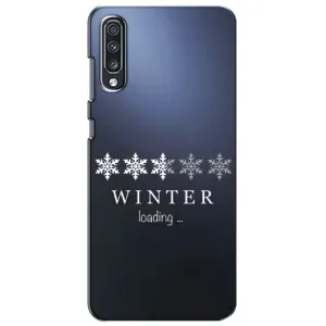 Зимние Чехлы для Самсунг А70 (2019) - прозрачный фон (Winter loading)