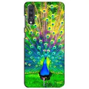 Чехол с птицами на Samsung Galaxy A70 2019 (A705F) (VPrint) (Яркий Павлин)