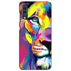 Чехол со Львом для Samsung Galaxy A70 2019 (A705F) (VPrint) (Яркий Лев)