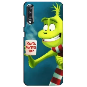 Рождественские Чехлы для Samsung Galaxy A70 2019 (A705F) (VPrint) (Зеленый Гринч)