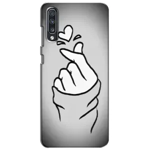 Чехол с принтом для Samsung Galaxy A70 2019 (A705F) (AlphaPrint - Знак сердечка) (Значок Love)
